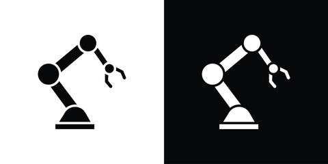 Industrial robot icon vector design element vector eps 10