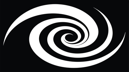 Abstract white spiral on transparency suitable for versatile design projects