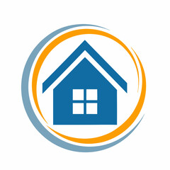 Real Estate Home Circle Logo Vector.