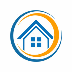 Real Estate Home Circle Logo Vector.