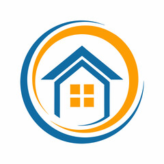 Real Estate Home Circle Logo Vector.