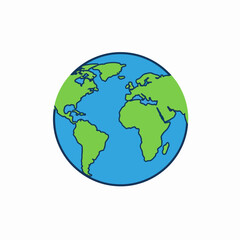 Fototapeta premium Earth Day illustration. Green planet globe icon for environmental protection campaign. Earth Day concept image for conservation awareness.