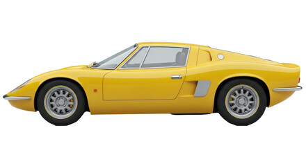 Isolated Yellow Sport Car