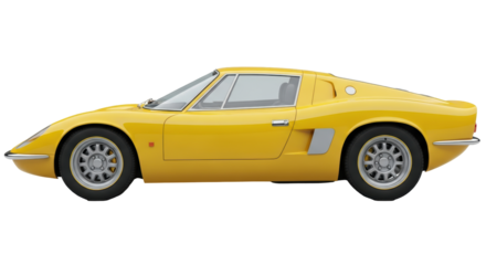 Isolated Yellow Sport Car