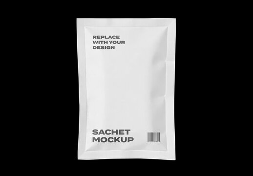 Sachet Cosmetic Cream Lotion Perfume Tea Wet Wipe Pack Package Box Shop Plastic Mockup Template Packaging Branding Brand Identity