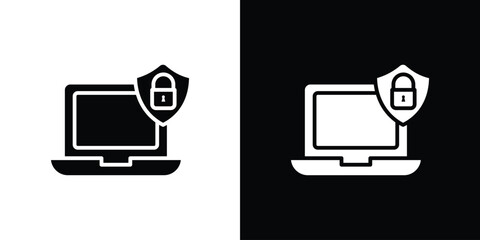 Computer security icon vector design element vector eps 10
