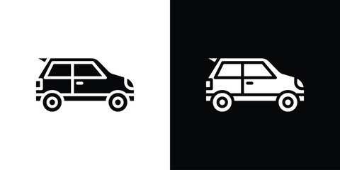 Compact car icon vector design element vector eps 10