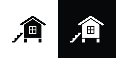 Chicken coop icon vector design element vector eps 10