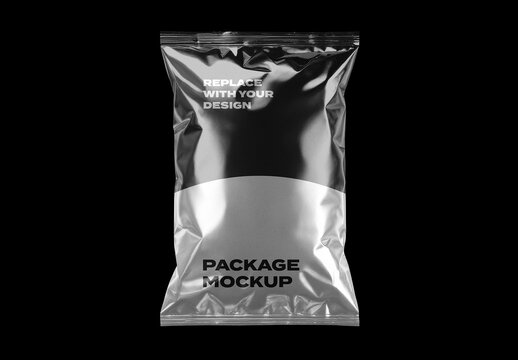 Snack Container Foil Food Pack Package Box Shop Plastic Mockup Template Packaging Branding Brand Identity