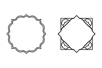 retro vintage ornamental frame and border vector set
