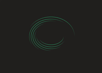 Green color circle abstract background