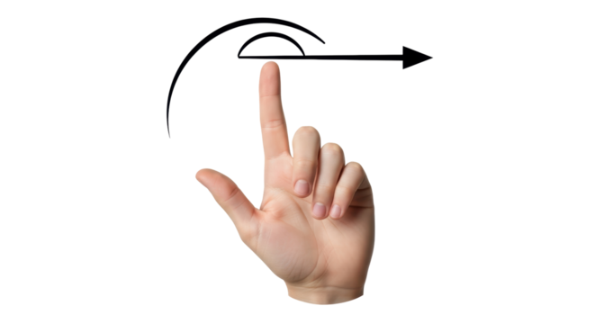 Isolated Finger Gesture Swipe