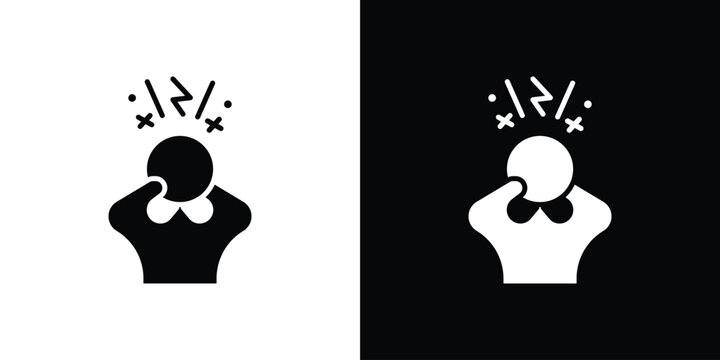 Anxiety icon vector design element vector eps 10