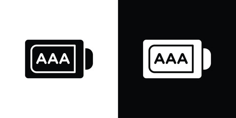 AAA battery icon vector design element vector eps 10