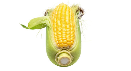 Isolated Corn With Husk
