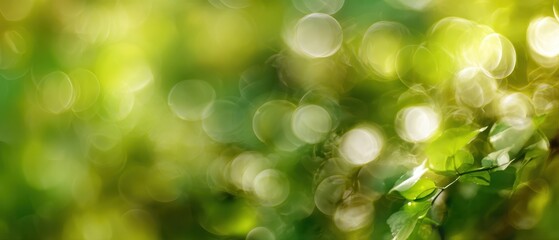 Obraz premium The delicate beauty of leaves in a softly blurred, vibrant green background.