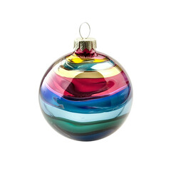 Colorful glass Christmas ornament hanging decoration festive holiday winter season