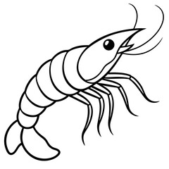 Shrimp Silhouette Design