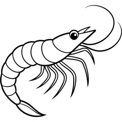 Obraz premium Shrimp Silhouette Design