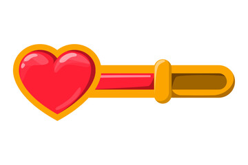 Health bar vector game icon. Mobile game design element. Part of gaming interface. Life level.