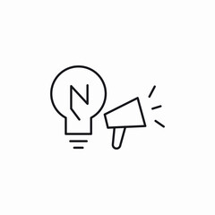 innovative campaign icon sign vector