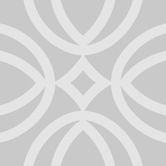 Symmetrical design featuring arcs and geometric shapes in a light grey color