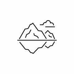 mountain reflection icon sign vector © Akif