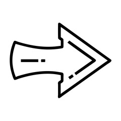 Right arrow icon in black line style on white background