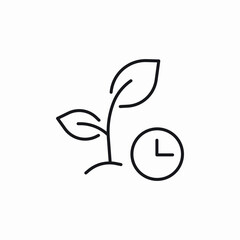 plant growth time icon sign vector