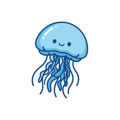 Cute sea creature icons very cool design