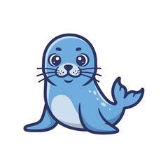 Cute sea creature icons very cool design