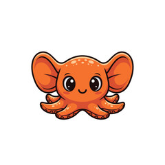 Cute sea creature icons very cool design