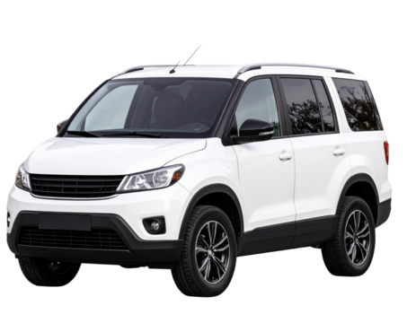 Family car,Luxury SUV isolated on transparent and white background.