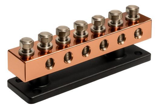 High-capacity grounding busbar for large residential properties, capable of handling extensive electrical systems.