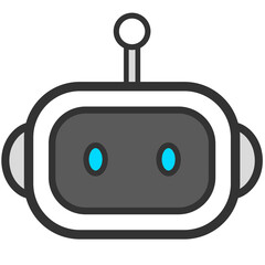 white bot icon