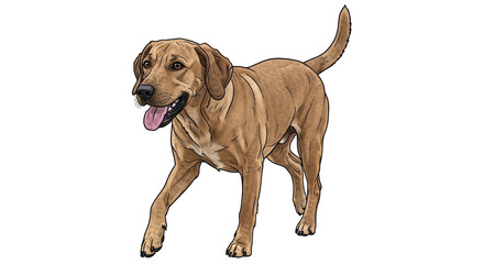 Isolated Walking Dog