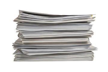 stack of business documents papers isolated on white background PNG ,AI GENERATED