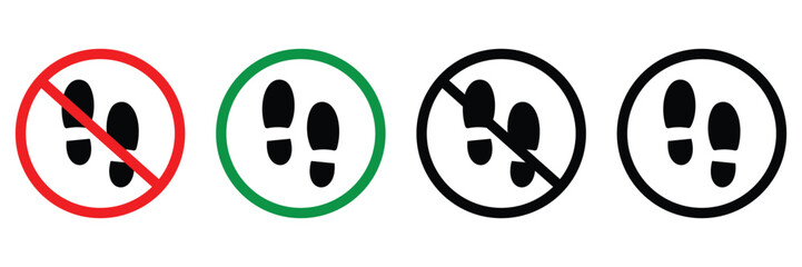 Allowed and Prohibited Action Signs Set – Green and Red Circle Icons for Rules and Warnings