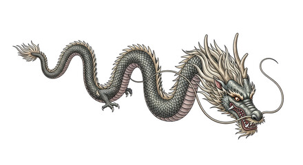 Isolated chinese dragon