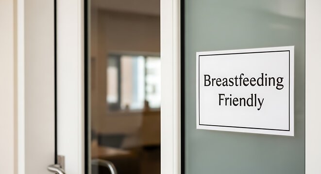 Event Signage, Breastfeeding Friendly, Healthcare Facility, Photo, Indoor, Close-Up, Comfort and Care