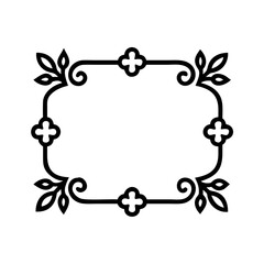 Elegant Ornamental Border Design Vector Frame Pattern