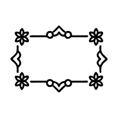 Elegant Ornamental Border Design Vector Frame Pattern
