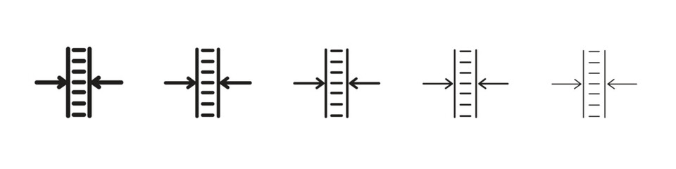 Thickness icon vector design element vector eps 10