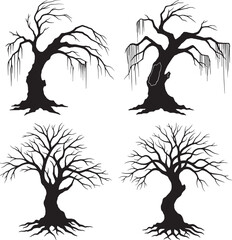 Spooky tree design vector illustration