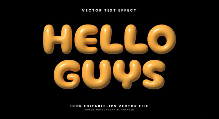 Hello guys 3D Inflated Style editable text effect Template Suitable for cute theme