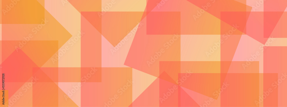 Poster abstract red and orange overlap triangle geometric technology pattern. minimal rectangle randomly ar