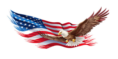 Happy 4th of July Banner Vector – USA Independence Day Design with American Flag, Fireworks, Stars, Confetti – Memorial & Veteran Day Background – Patriotic Flat Style Illustration – July 4 Art