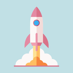Rocket Icon – Flat Vector Design for Startup, Growth, or Innovation