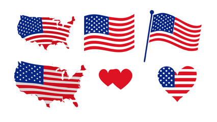Happy 4th of July Banner Vector – USA Independence Day Design with American Flag, Fireworks, Stars, Confetti – Memorial & Veteran Day Background – Patriotic Flat Style Illustration – July 4 Art