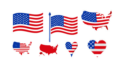 Happy 4th of July Banner Vector – USA Independence Day Design with American Flag, Fireworks, Stars, Confetti – Memorial & Veteran Day Background – Patriotic Flat Style Illustration – July 4 Art